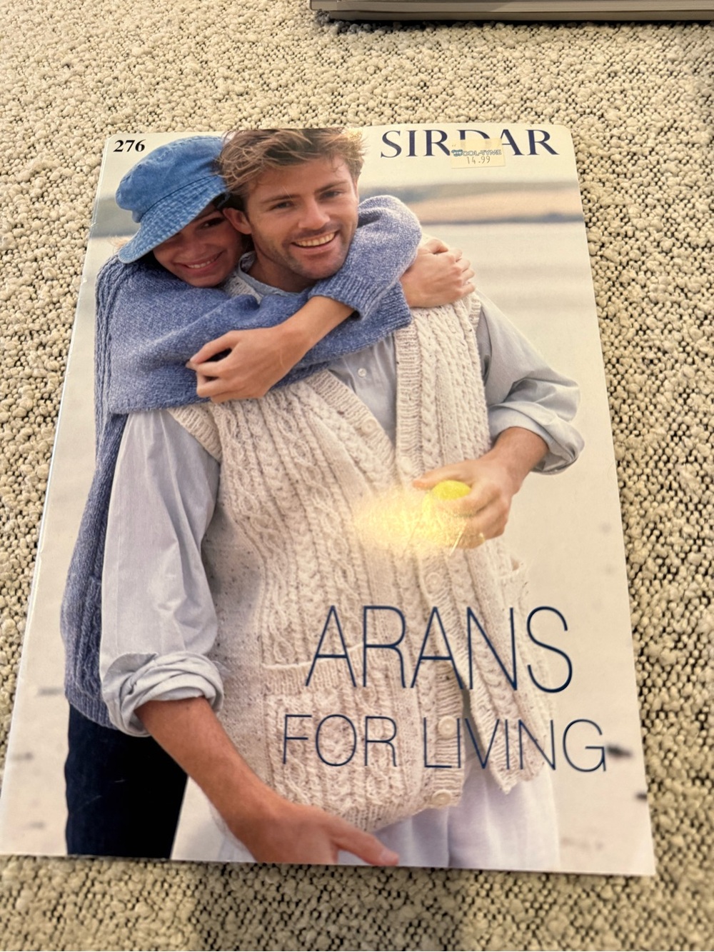 Arans for living knitting pattern booklet like new